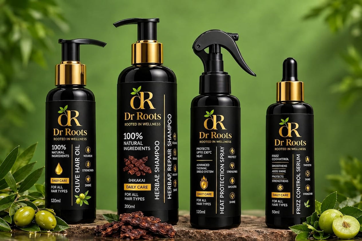 Dr Roots Premium Complete Hair Care Kit  (Shampoo + Serum + Spray + Oil)