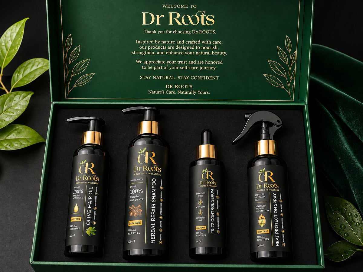 Dr Roots Premium Complete Hair Care Kit  (Shampoo + Serum + Spray + Oil)